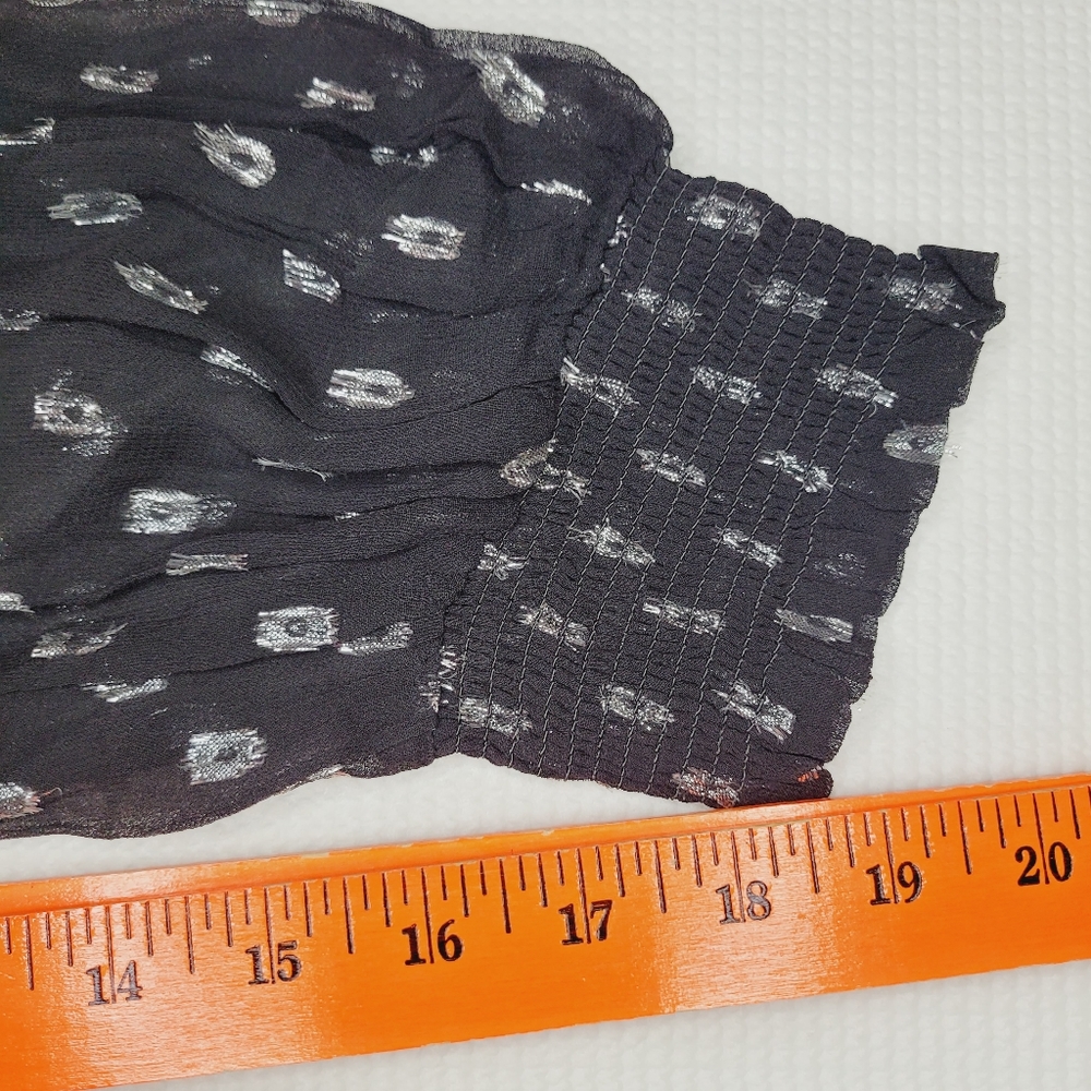 Jessica Simpson Dress Women's Size 2X Maternity Black Dots Flounce Party Event - Picture 5 of 10
